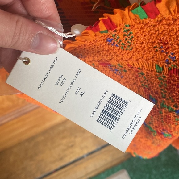 Tory Burch Smocked Tube Top - Picture 4 of 4